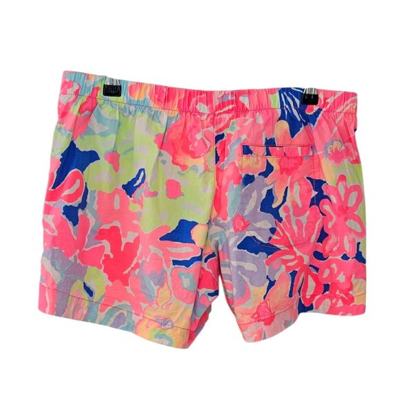 Lilly Pulitzer Oceanview Pull On Board Shorts, Colourful, Cotton, Size Small - Picture 2 of 9